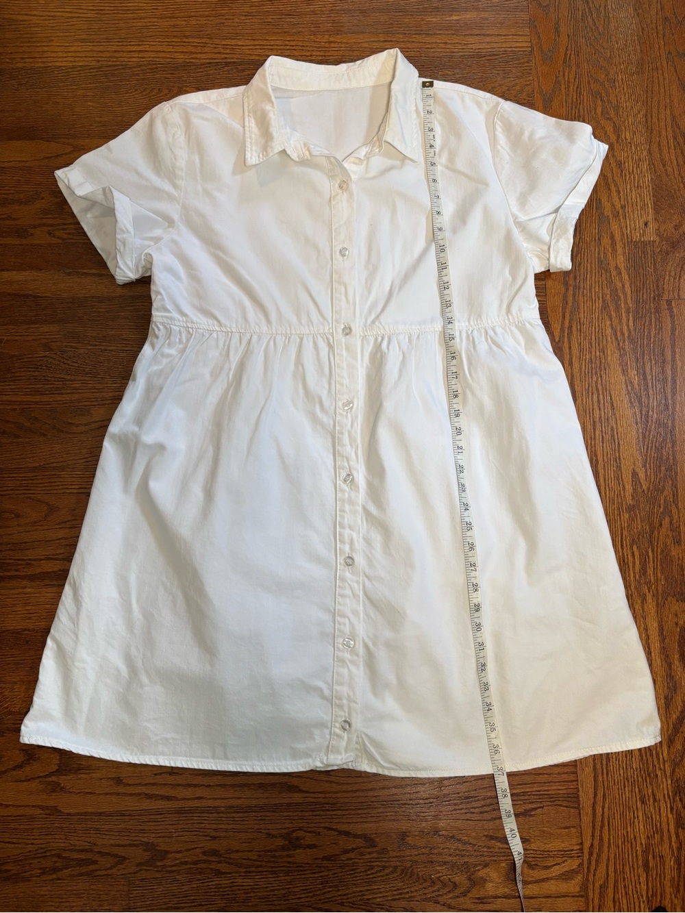 Women’s Cotton Button Front Shirtdress - Size XL